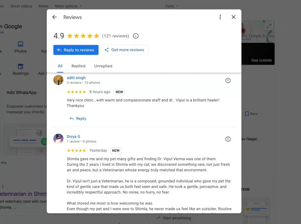 Positive customer reviews and star ratings on a website